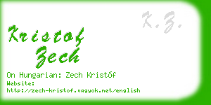 kristof zech business card